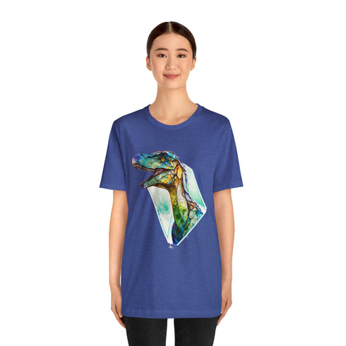 Stained Glass Velociraptor - Short Sleeve Tee